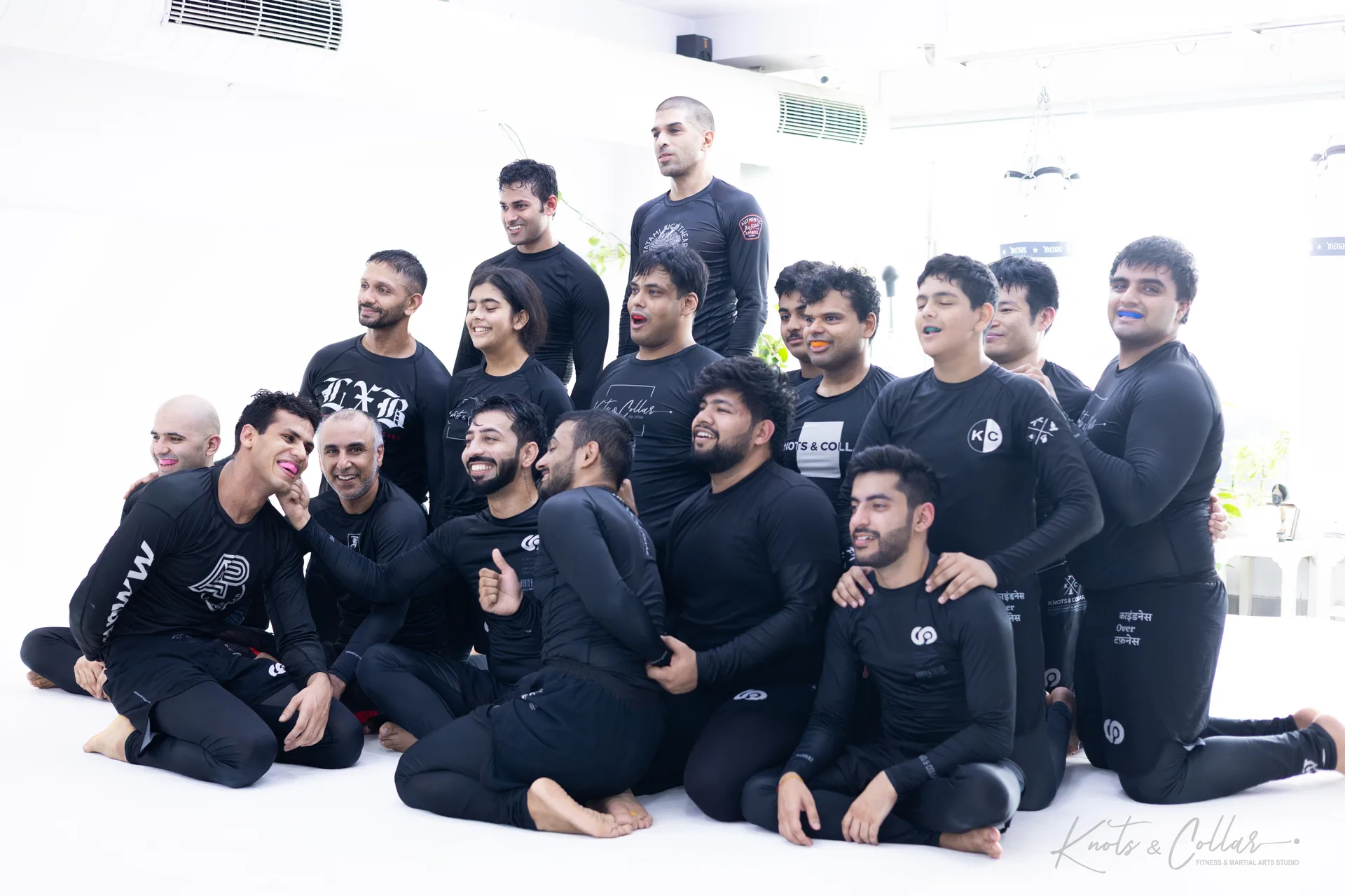 The Knots & Collar community after a no-gi Brazilian Jiu-Jitsu class in Defence Colony, New Delhi