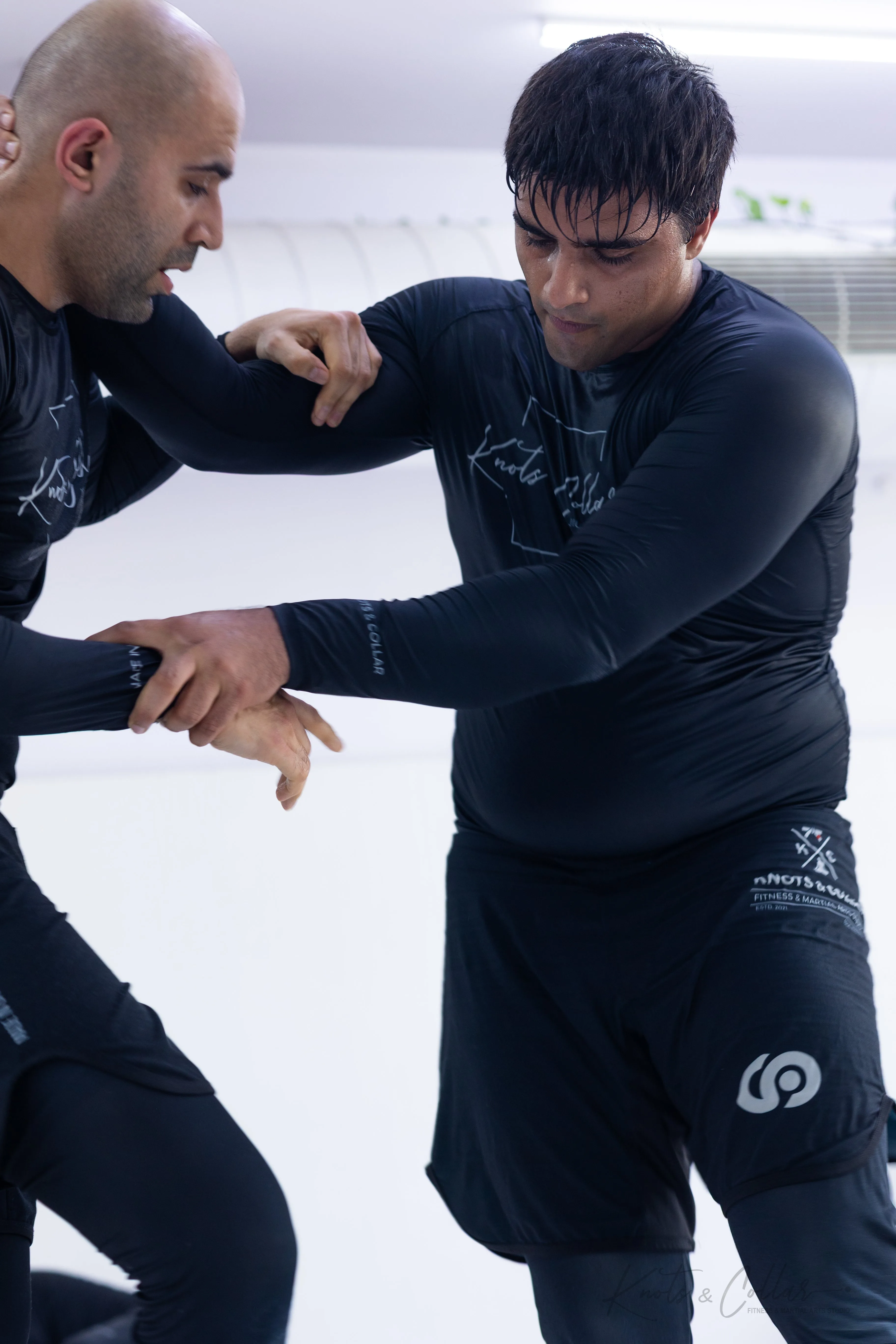 BJJ self-defence technique practised against a genuinely resisting training partner