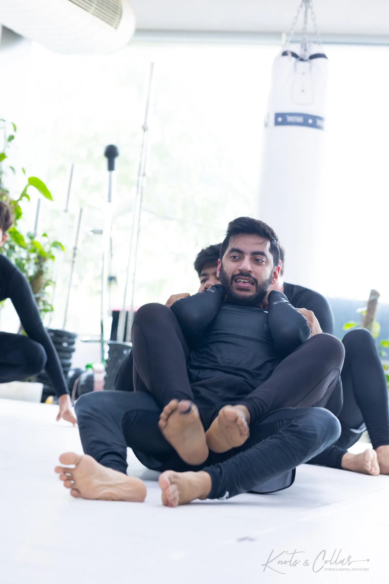 A jiu-jitsu session at Knots & Collar, Defence Colony, New Delhi