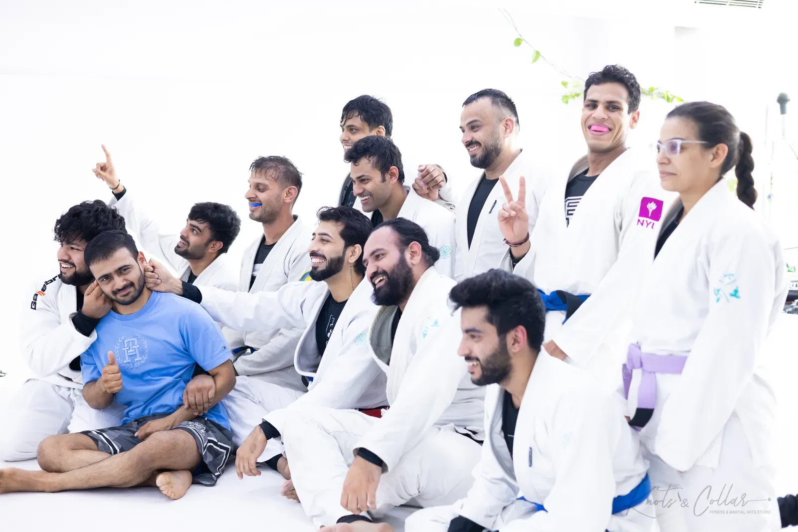 Rolling in the gi at Knots & Collar, Defence Colony, New Delhi, India