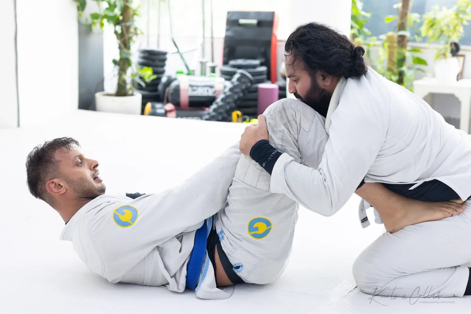 A gi jiu-jitsu class at Knots & Collar, Defence Colony, New Delhi, India