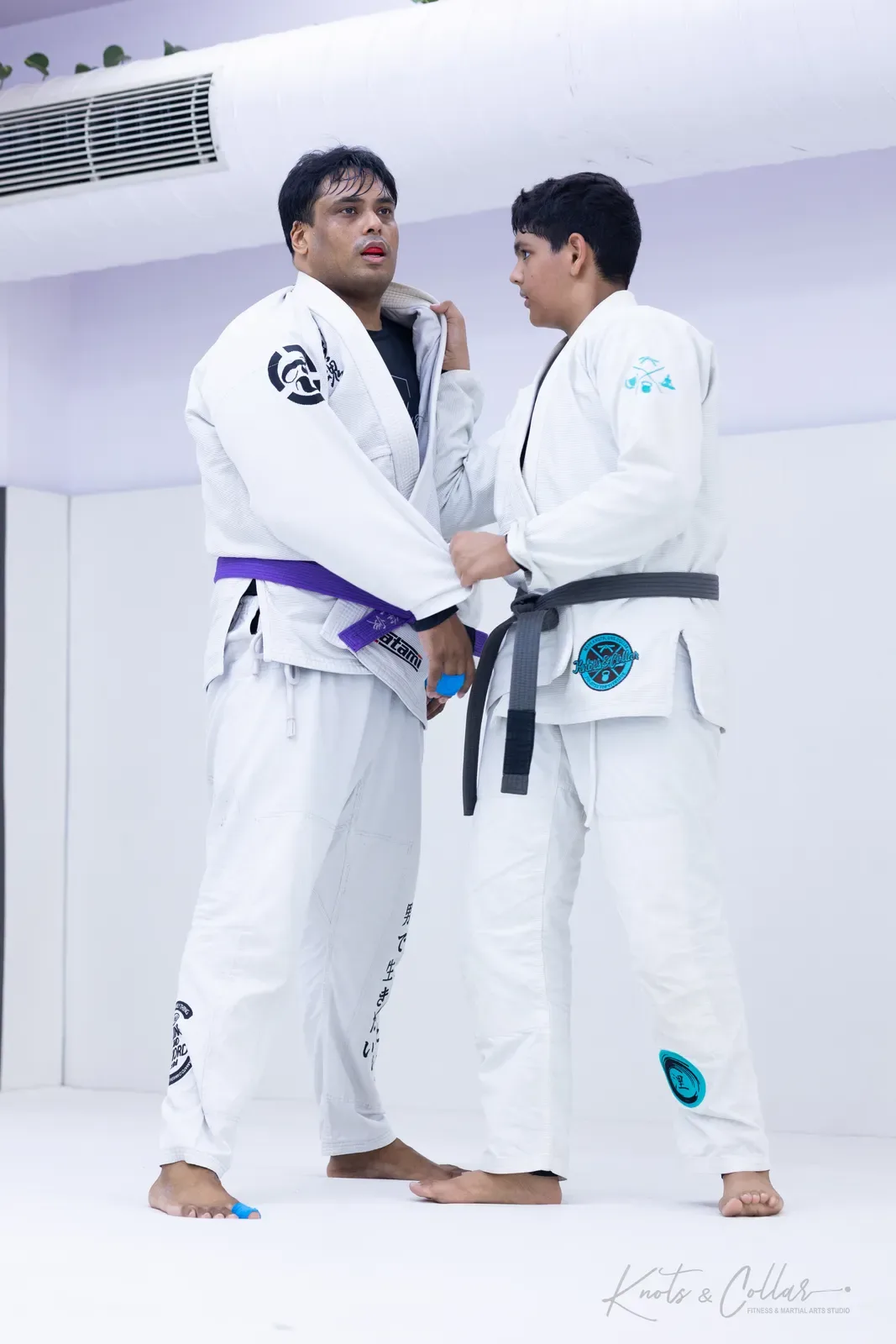 A gi jiu-jitsu class at Knots & Collar, Defence Colony, New Delhi, India
