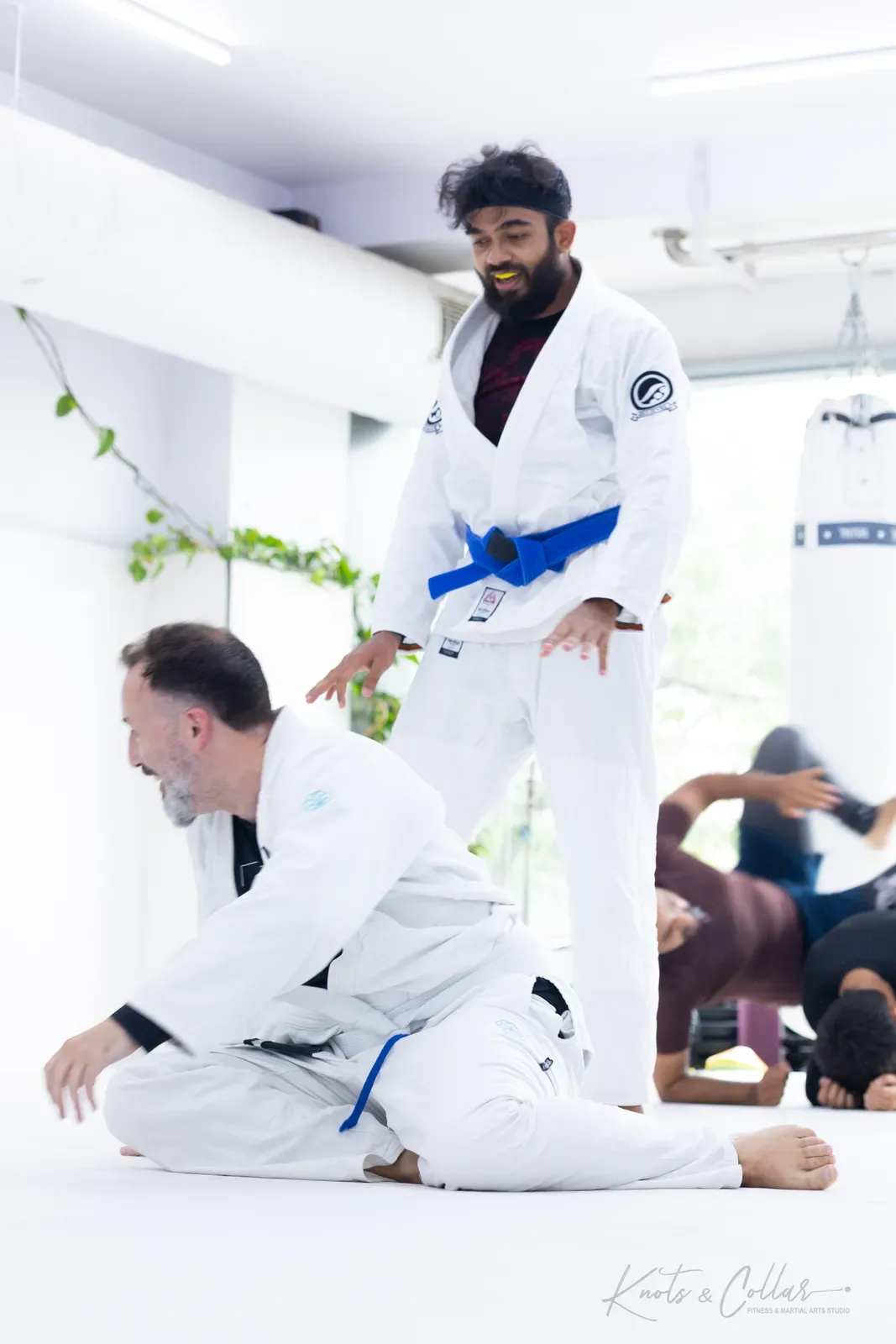 Rolling in the gi at Knots & Collar, Defence Colony, New Delhi, India