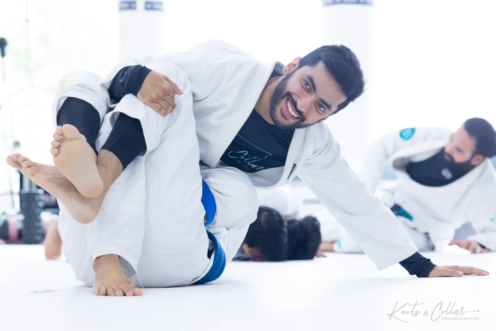 Rolling in the gi at Knots & Collar, Defence Colony, New Delhi, India