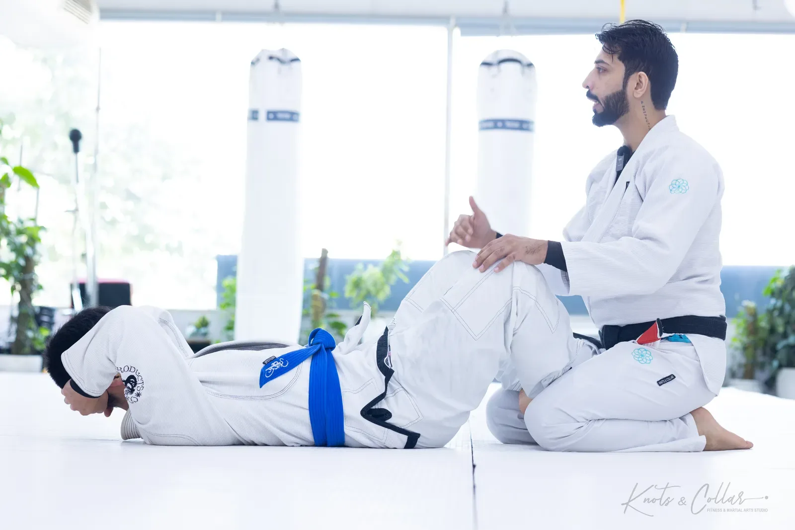 A gi jiu-jitsu class at Knots & Collar, Defence Colony, New Delhi, India