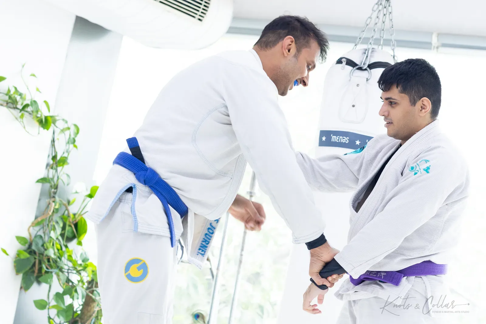 A gi jiu-jitsu class at Knots & Collar, Defence Colony, New Delhi, India