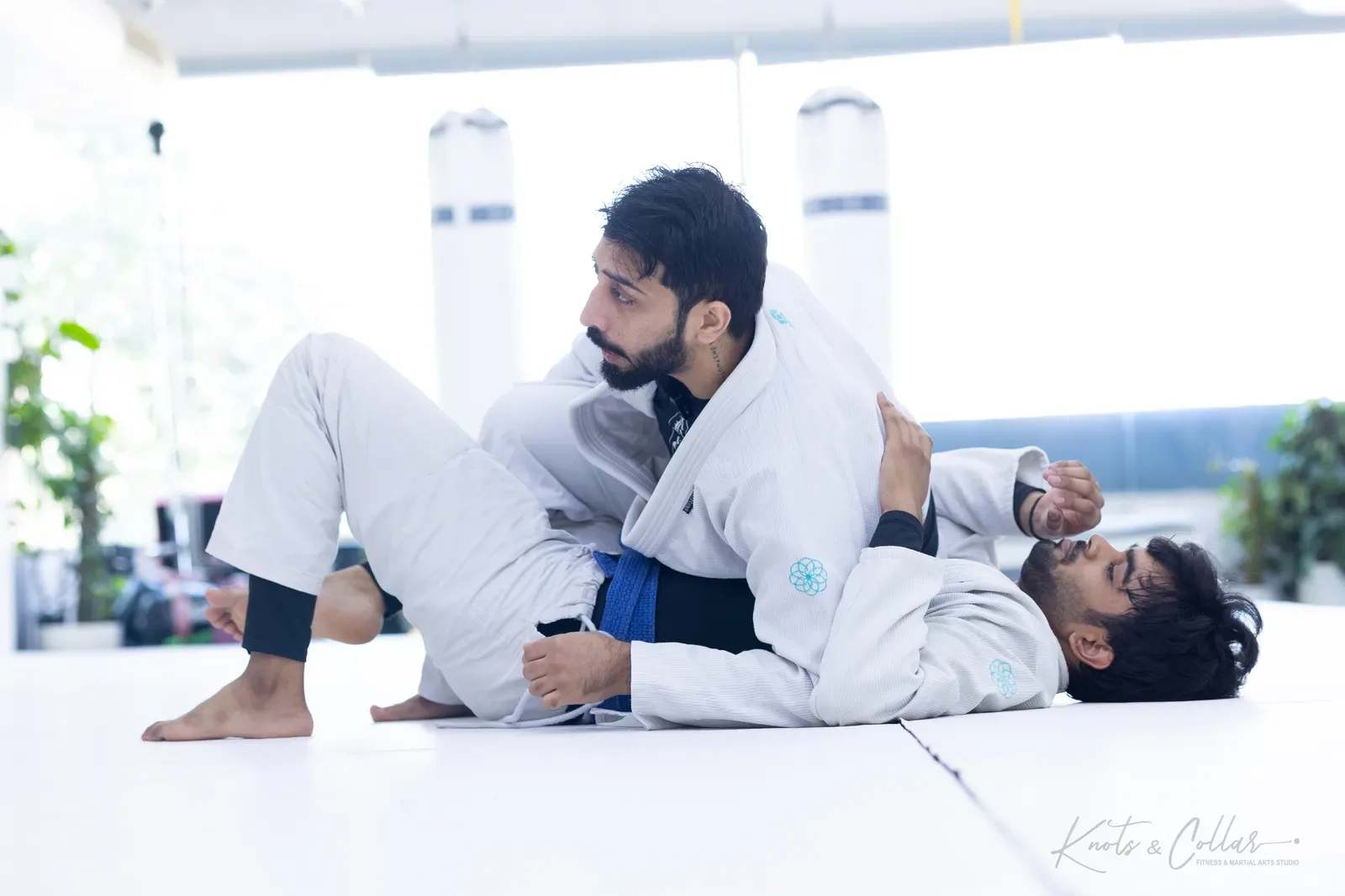 Gi grappling practice at Knots & Collar, Defence Colony, New Delhi, India