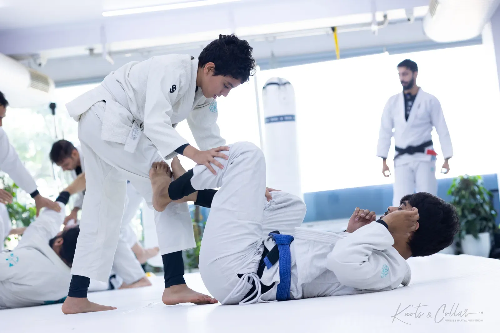 A gi jiu-jitsu class at Knots & Collar, Defence Colony, New Delhi, India