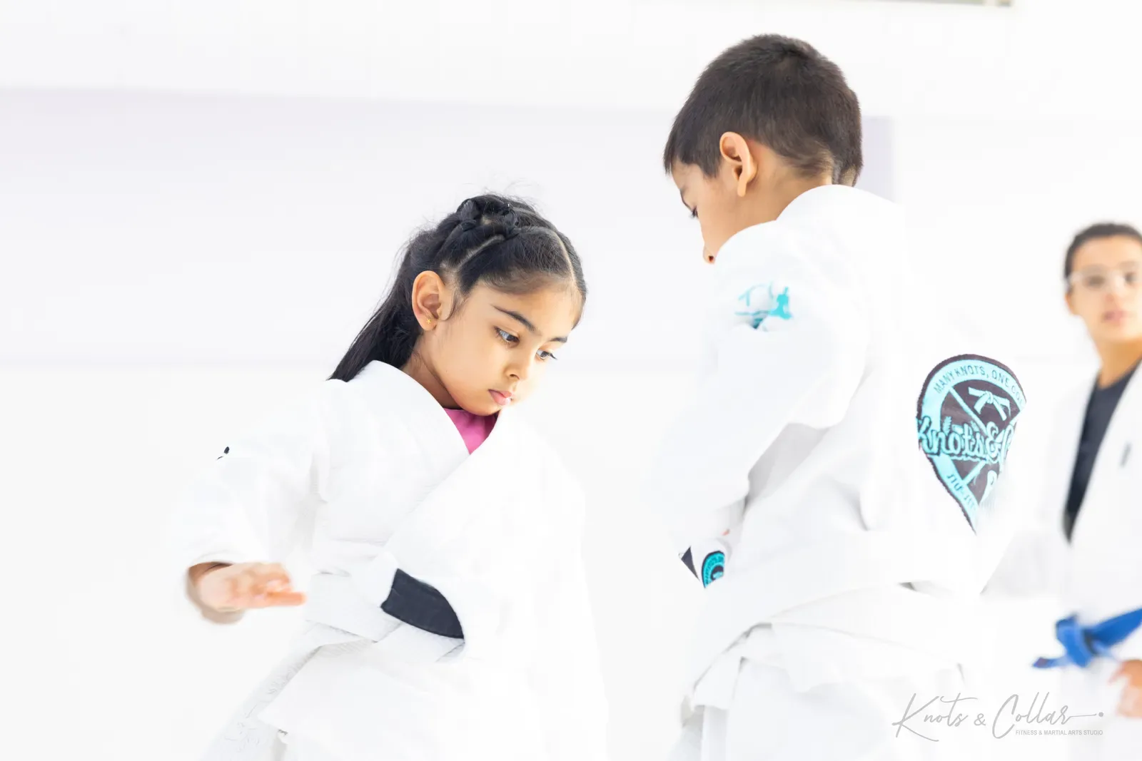 Children training Brazilian Jiu-Jitsu at Knots & Collar, Defence Colony, New Delhi, India