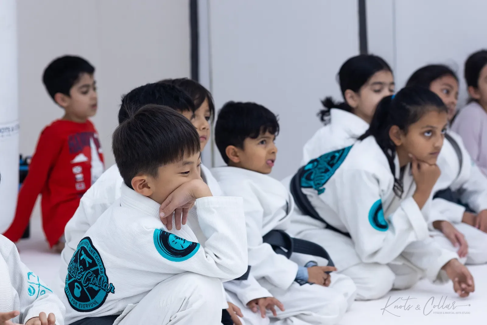Children training Brazilian Jiu-Jitsu at Knots & Collar, Defence Colony, New Delhi, India