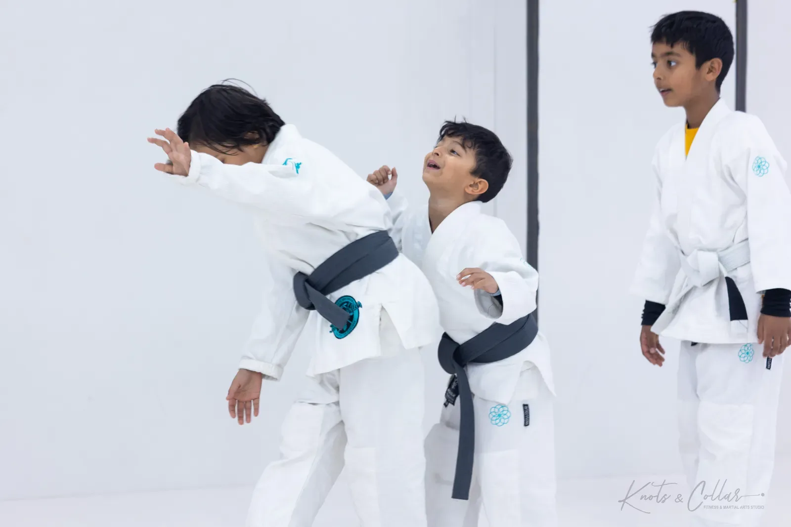 Kids' Brazilian Jiu-Jitsu class at Knots & Collar, Defence Colony, New Delhi, India
