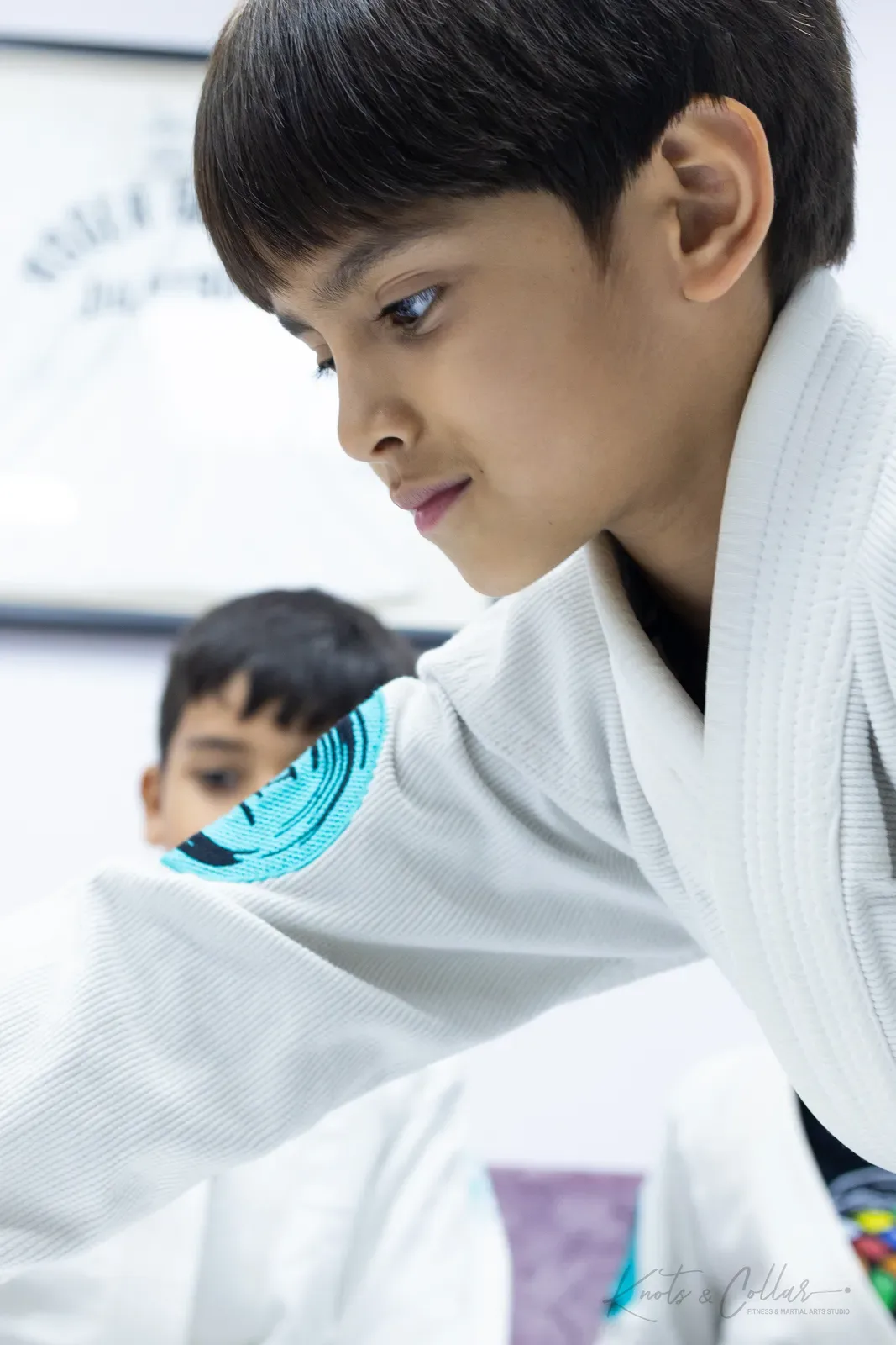 Children training Brazilian Jiu-Jitsu at Knots & Collar, Defence Colony, New Delhi, India