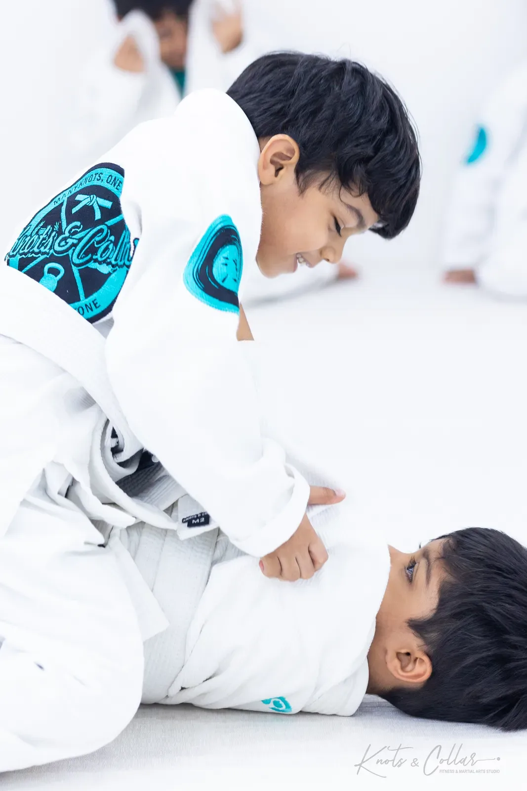 Kids' Brazilian Jiu-Jitsu class at Knots & Collar, Defence Colony, New Delhi, India