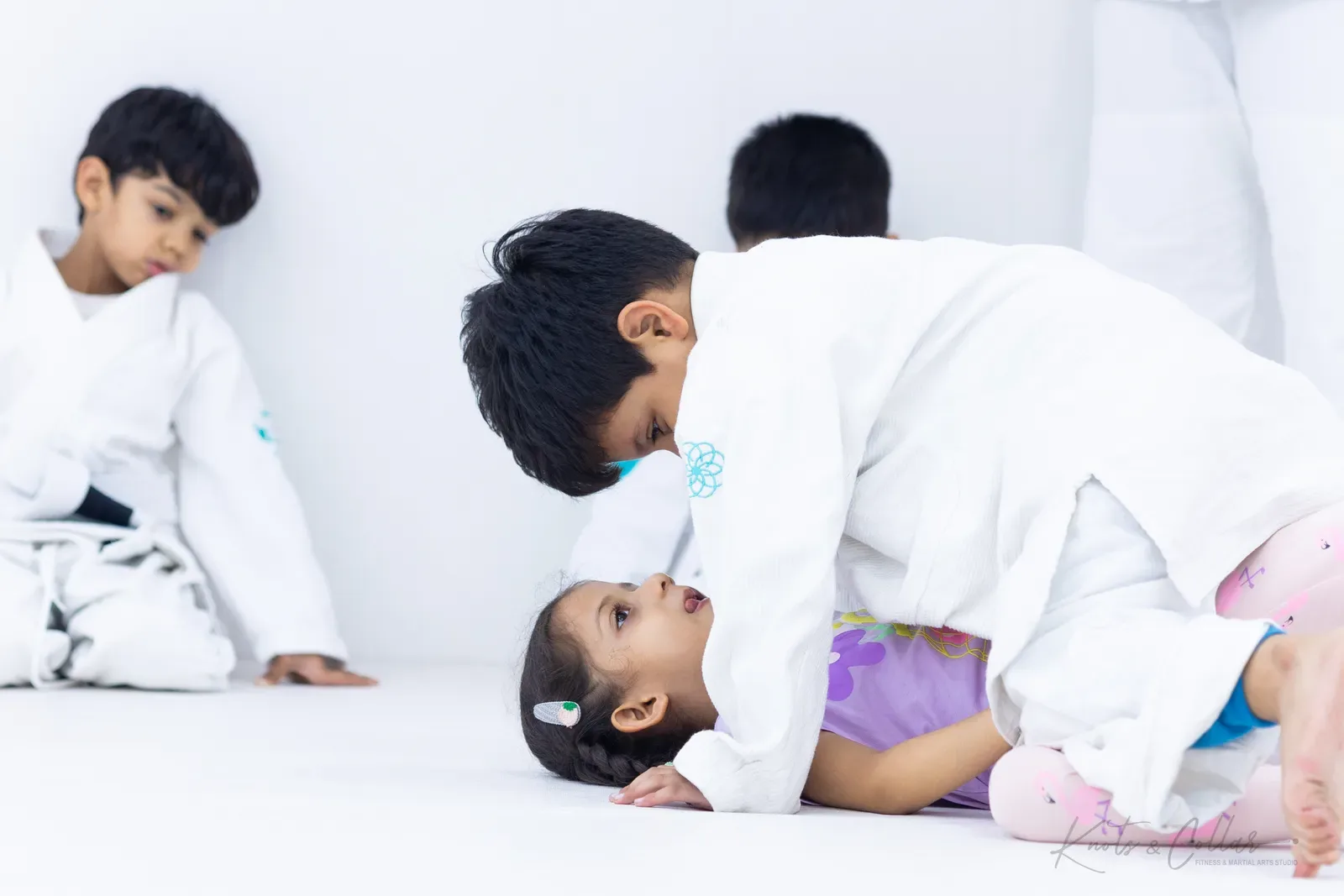 Kids' Brazilian Jiu-Jitsu class at Knots & Collar, Defence Colony, New Delhi, India