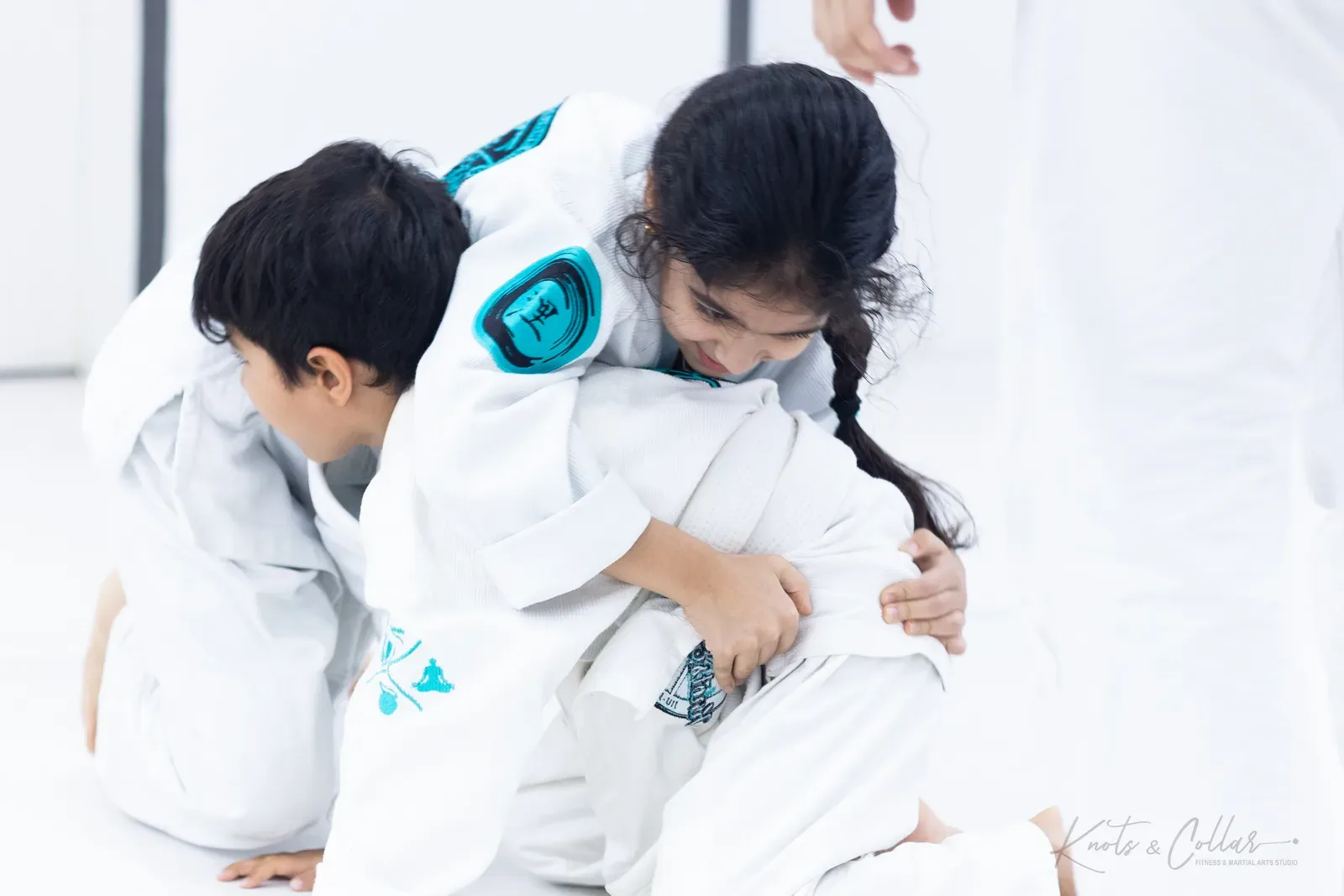 Kids' Brazilian Jiu-Jitsu class at Knots & Collar, Defence Colony, New Delhi, India