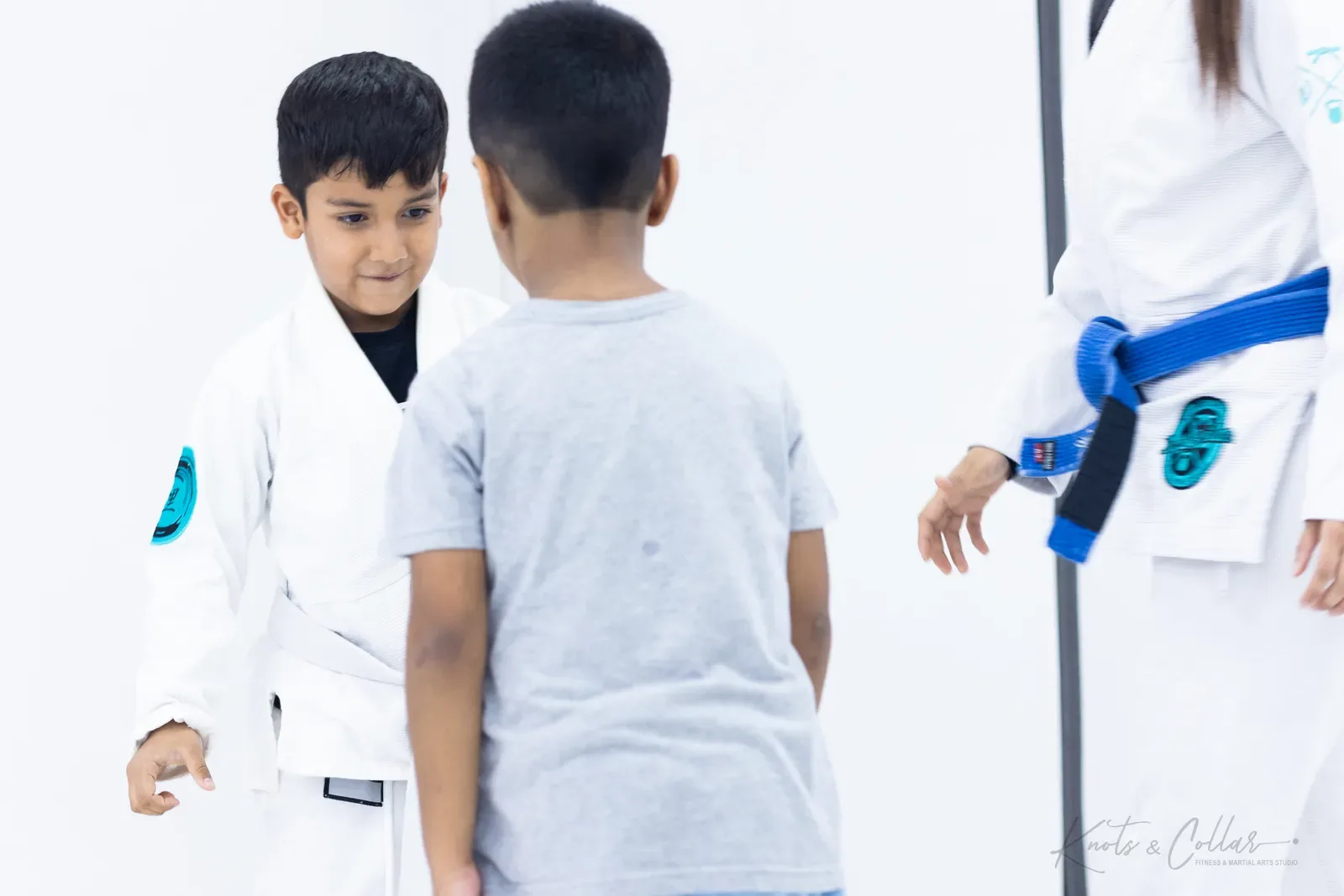 Kids' Brazilian Jiu-Jitsu class at Knots & Collar, Defence Colony, New Delhi, India