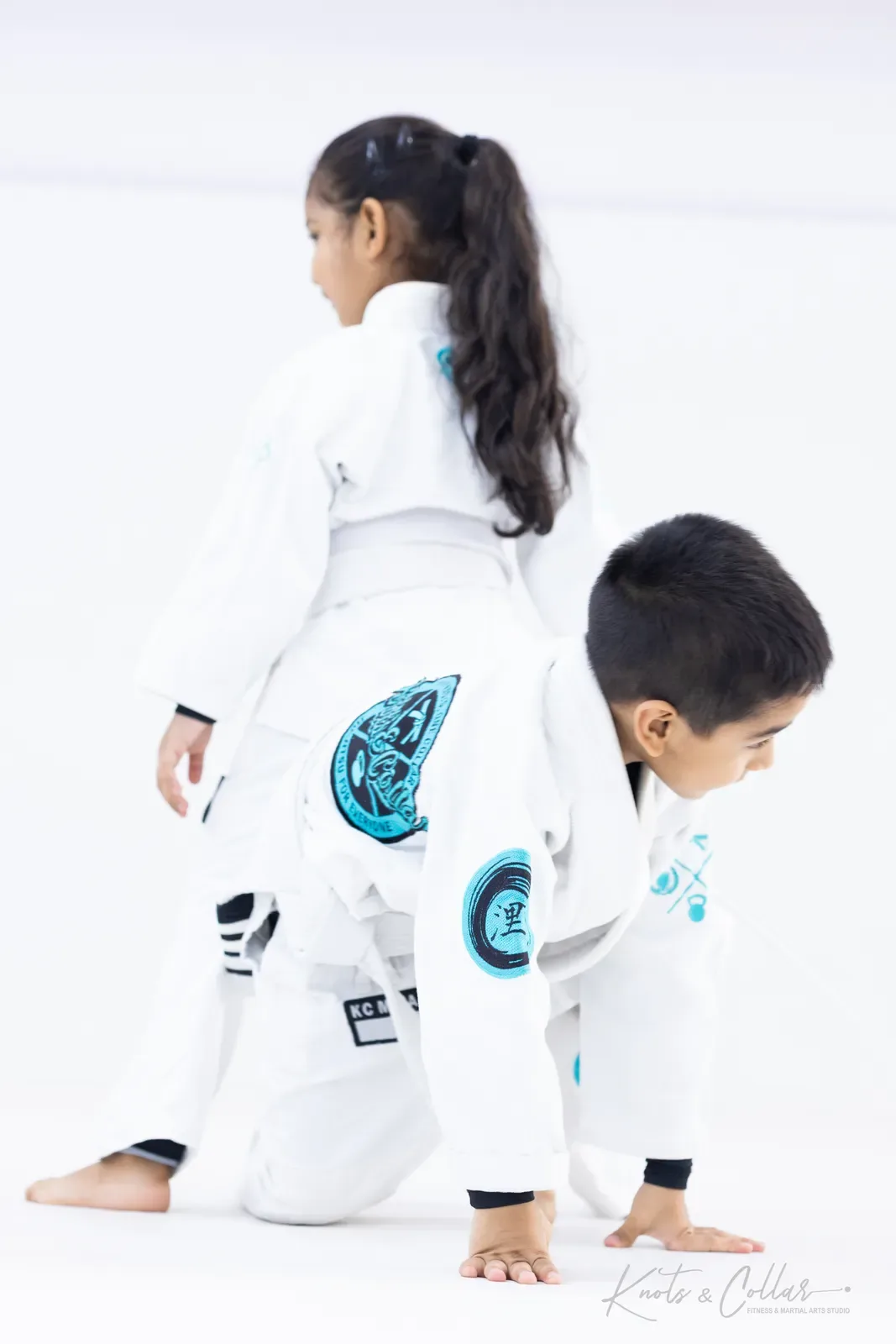 Children training Brazilian Jiu-Jitsu at Knots & Collar, Defence Colony, New Delhi, India