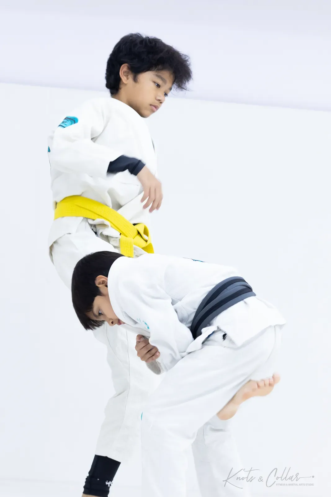 Kids' Brazilian Jiu-Jitsu class at Knots & Collar, Defence Colony, New Delhi, India