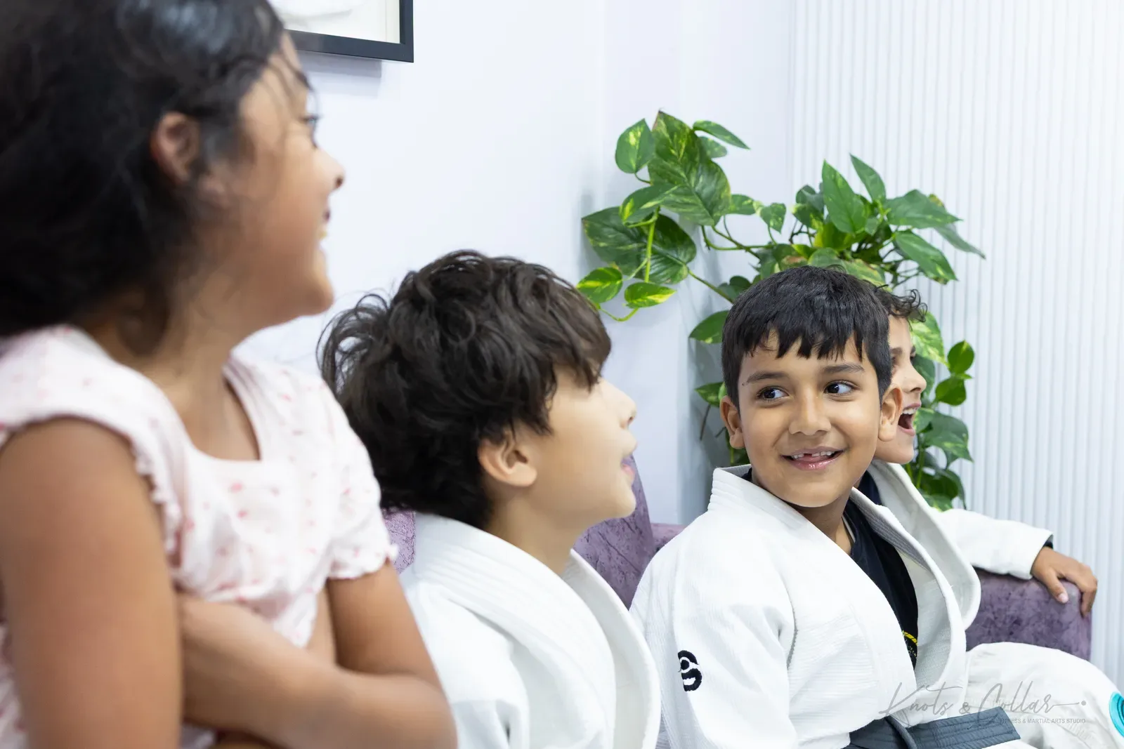 Kids' Brazilian Jiu-Jitsu class at Knots & Collar, Defence Colony, New Delhi, India