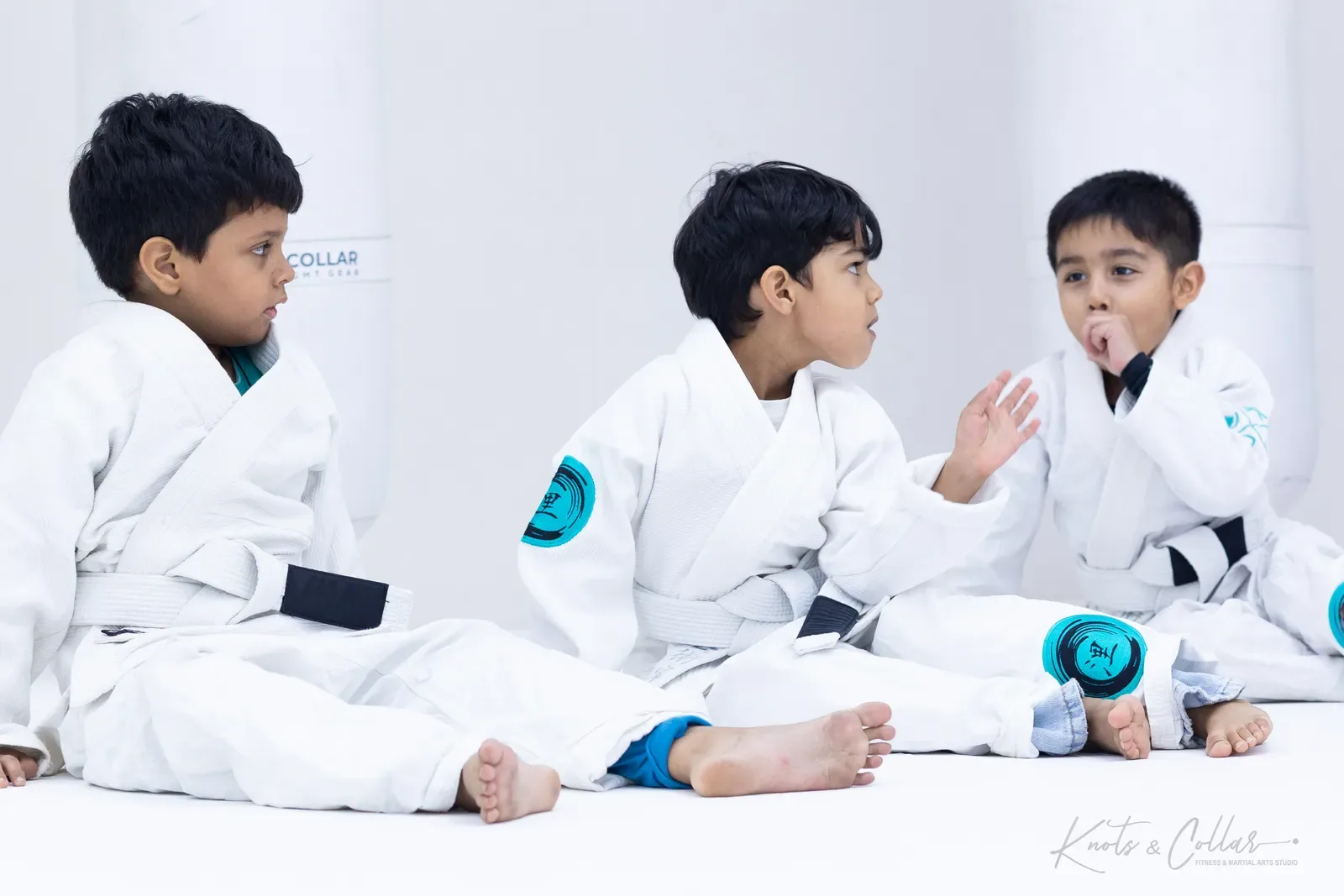 Children training Brazilian Jiu-Jitsu at Knots & Collar, Defence Colony, New Delhi, India