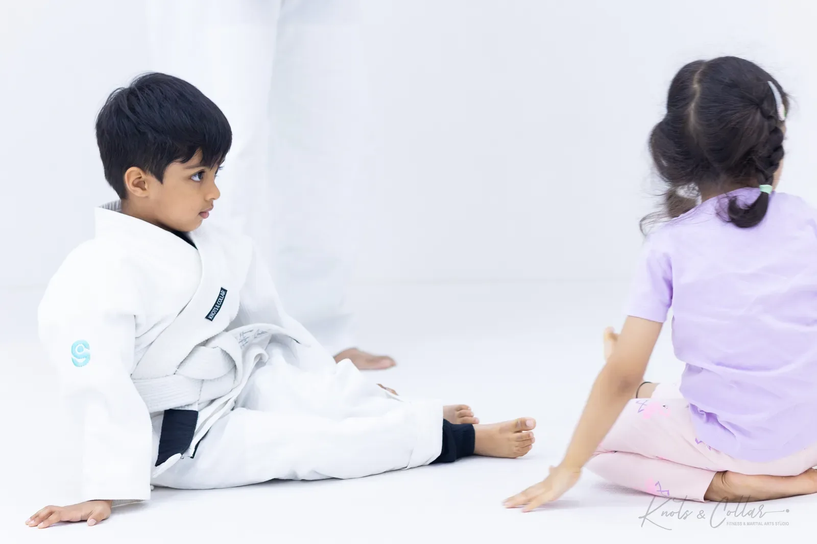 Children training Brazilian Jiu-Jitsu at Knots & Collar, Defence Colony, New Delhi, India