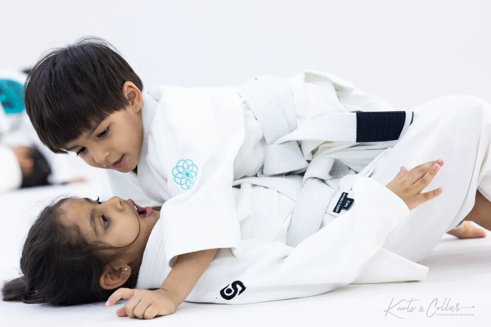 Kids' Brazilian Jiu-Jitsu class at Knots & Collar, Defence Colony, New Delhi, India