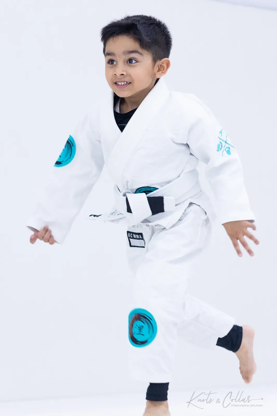 Children training Brazilian Jiu-Jitsu at Knots & Collar, Defence Colony, New Delhi, India