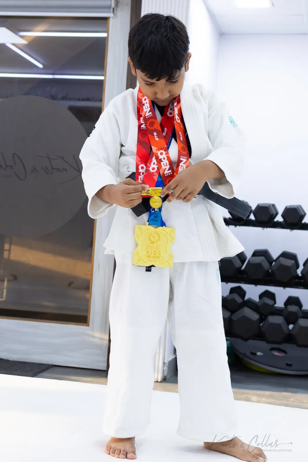 Children training Brazilian Jiu-Jitsu at Knots & Collar, Defence Colony, New Delhi, India