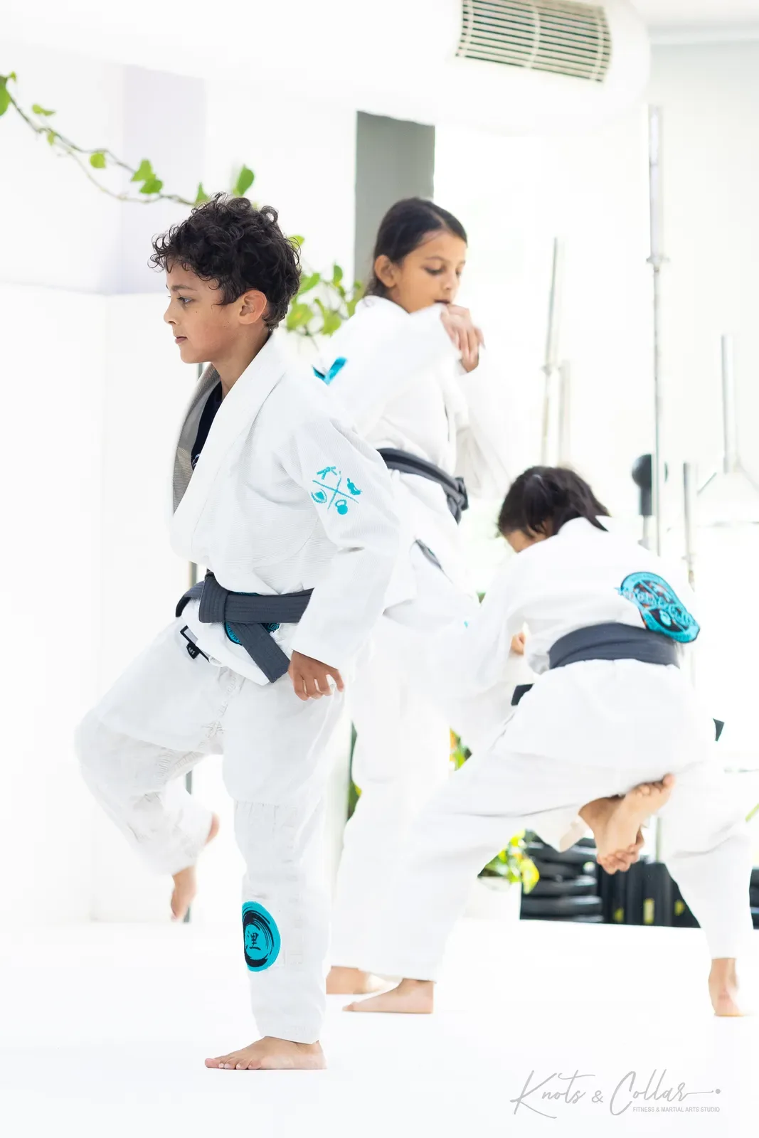 Kids' Brazilian Jiu-Jitsu class at Knots & Collar, Defence Colony, New Delhi, India