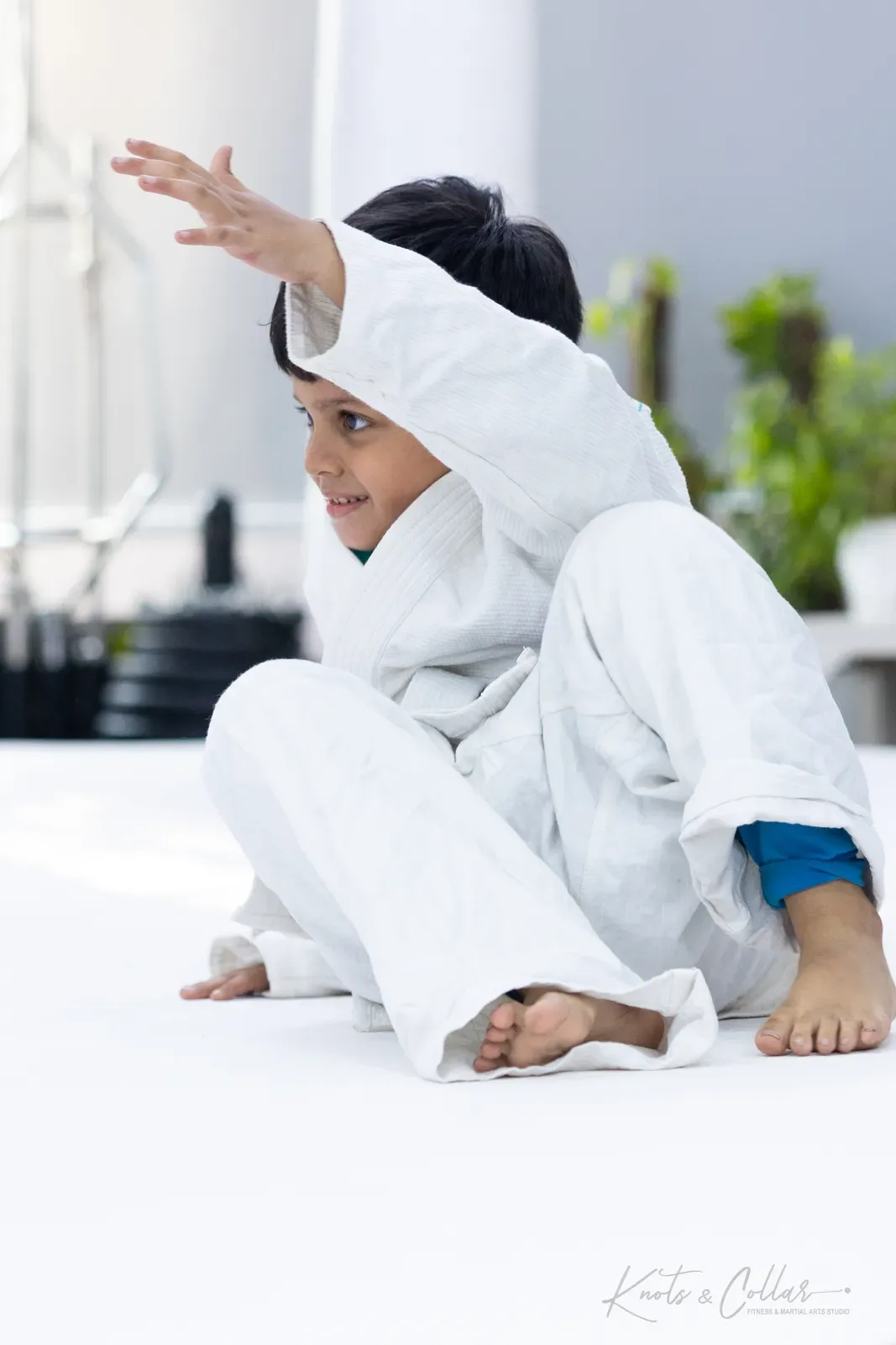Children training Brazilian Jiu-Jitsu at Knots & Collar, Defence Colony, New Delhi, India