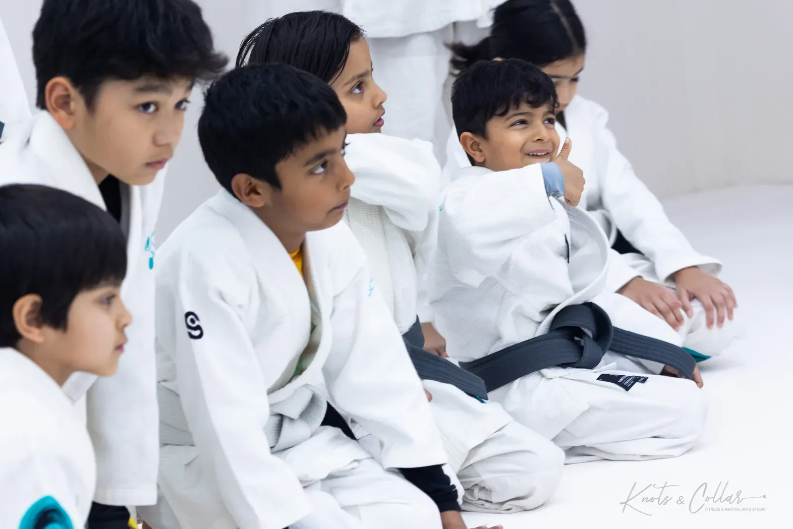 Children training Brazilian Jiu-Jitsu at Knots & Collar, Defence Colony, New Delhi, India