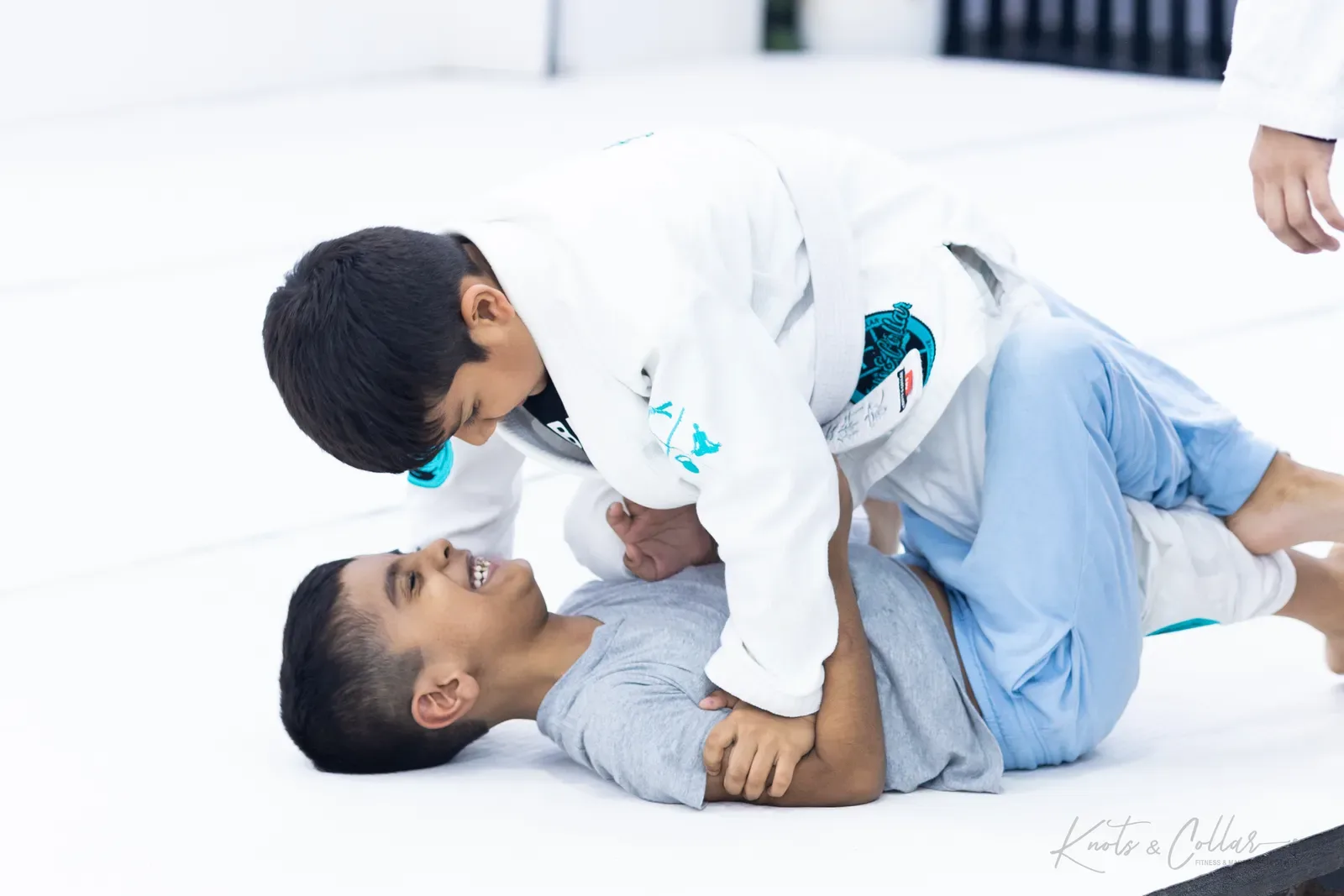 Kids' Brazilian Jiu-Jitsu class at Knots & Collar, Defence Colony, New Delhi, India