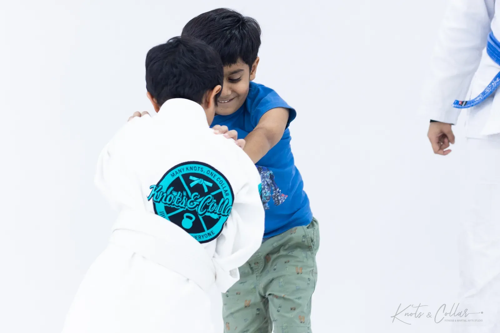 Children training Brazilian Jiu-Jitsu at Knots & Collar, Defence Colony, New Delhi, India