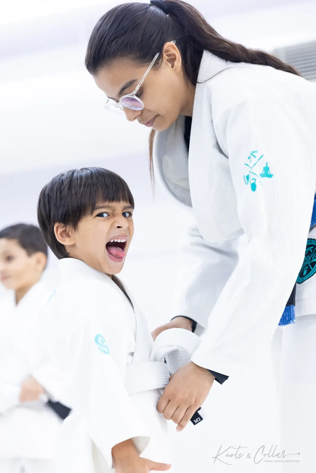 Children training Brazilian Jiu-Jitsu at Knots & Collar, Defence Colony, New Delhi, India