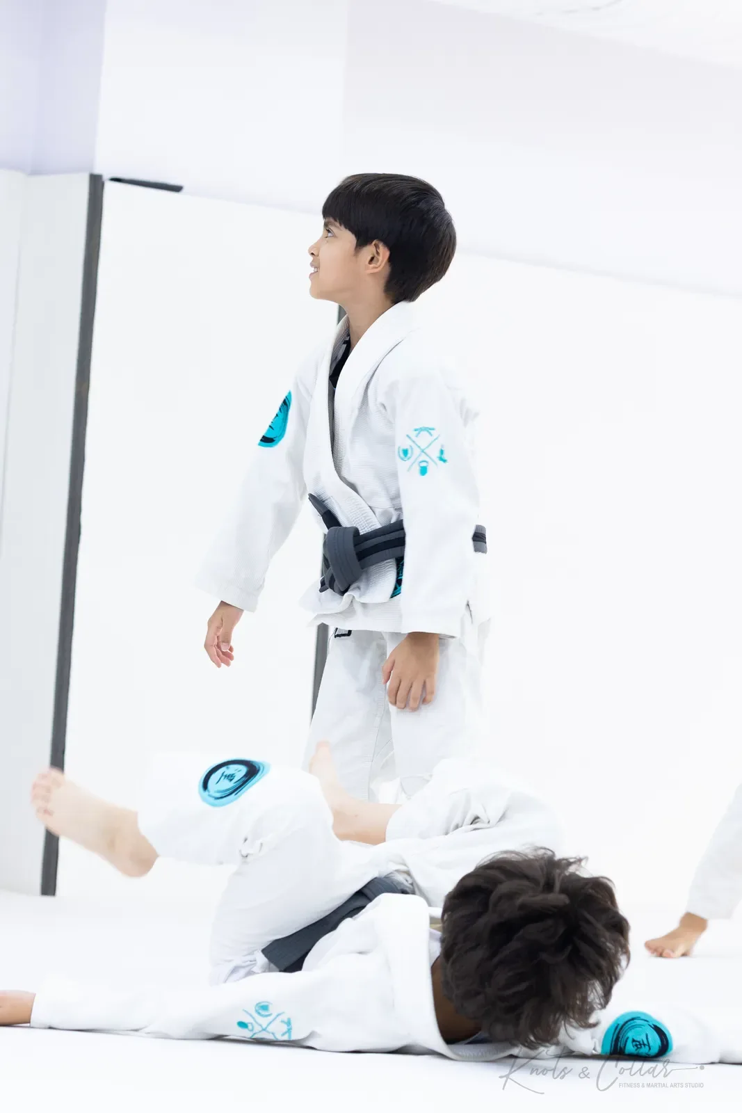 Kids' Brazilian Jiu-Jitsu class at Knots & Collar, Defence Colony, New Delhi, India