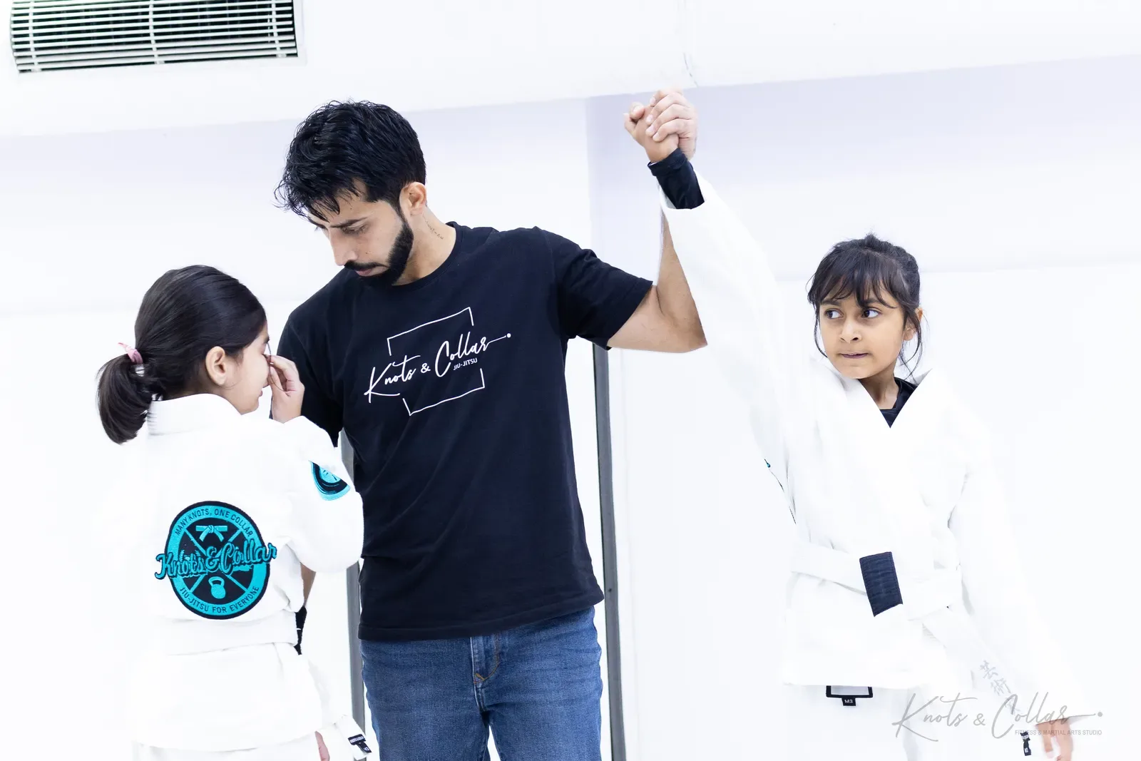 Kids competing at King of the Tatami (April 2025) at Knots & Collar, Defence Colony, New Delhi, India