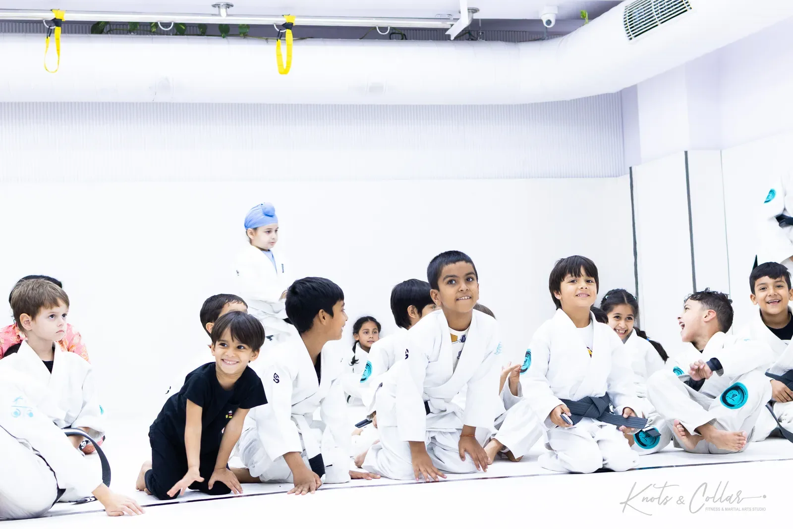Kids competing at King of the Tatami (April 2025) at Knots & Collar, Defence Colony, New Delhi, India