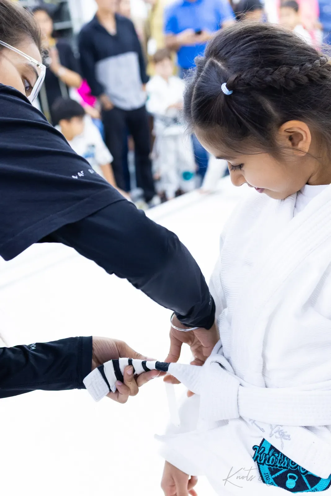 Kids competing at King of the Tatami (April 2025) at Knots & Collar, Defence Colony, New Delhi, India