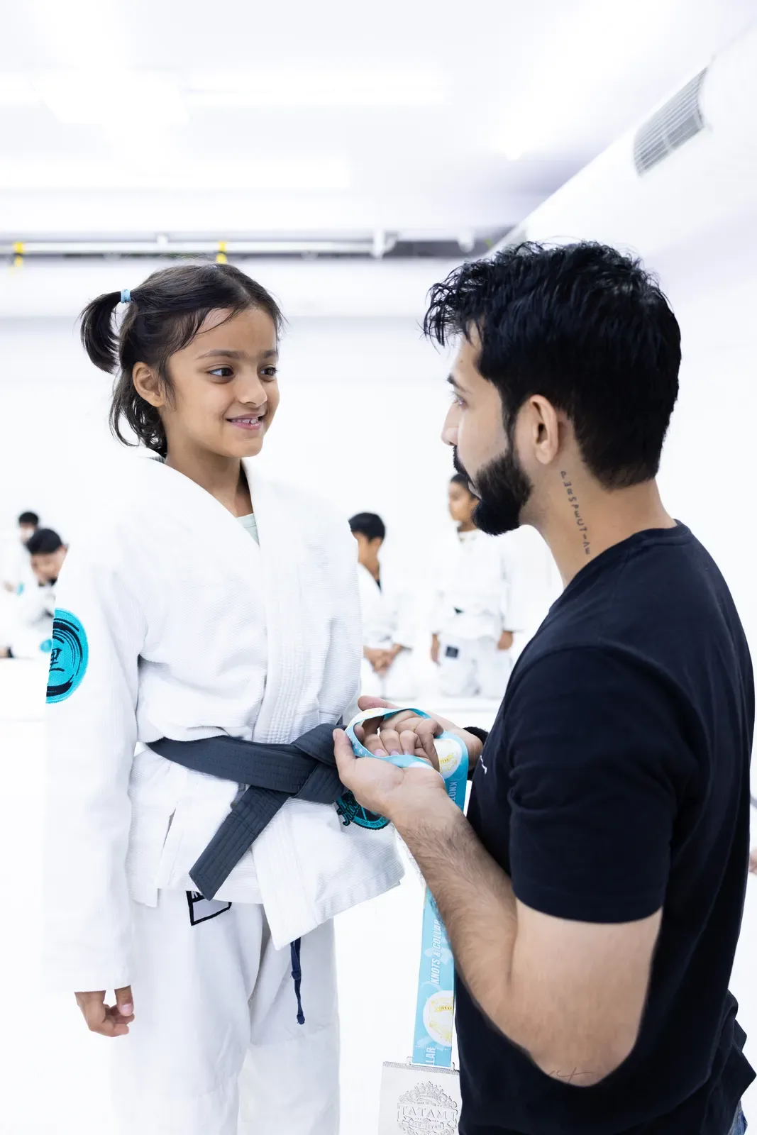Kids competing at King of the Tatami (April 2025) at Knots & Collar, Defence Colony, New Delhi, India