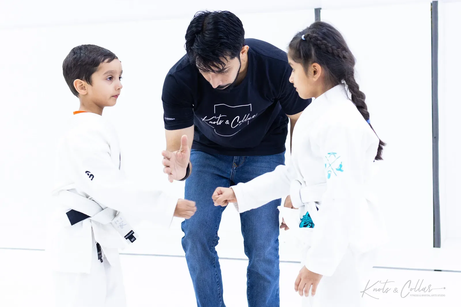 Kids competing at King of the Tatami (April 2025) at Knots & Collar, Defence Colony, New Delhi, India