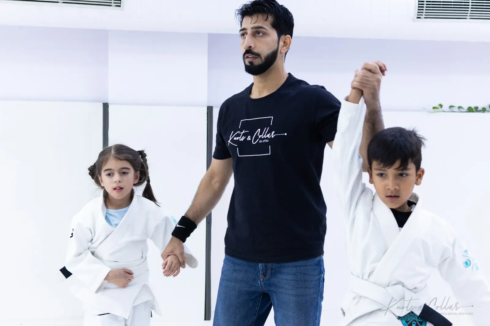 Kids competing at King of the Tatami (April 2025) at Knots & Collar, Defence Colony, New Delhi, India