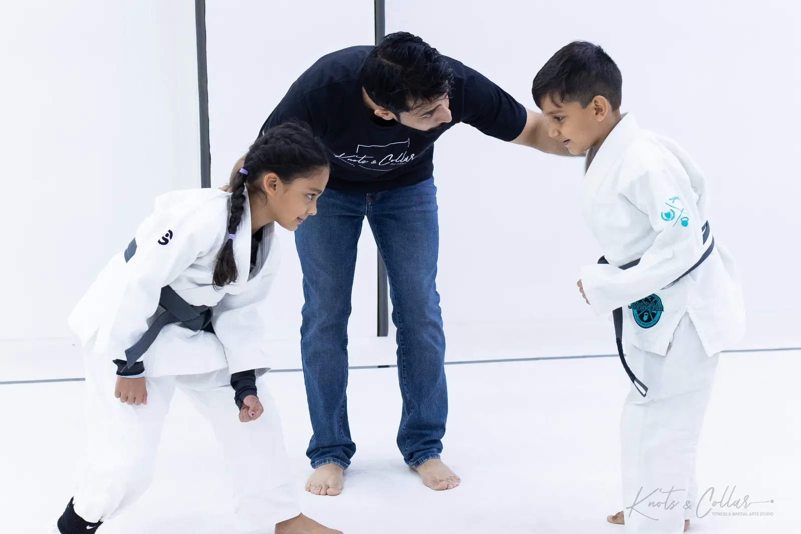 Kids competing at King of the Tatami (April 2025) at Knots & Collar, Defence Colony, New Delhi, India