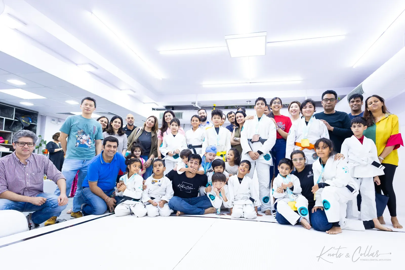 Kids competing at King of the Tatami (April 2025) at Knots & Collar, Defence Colony, New Delhi, India
