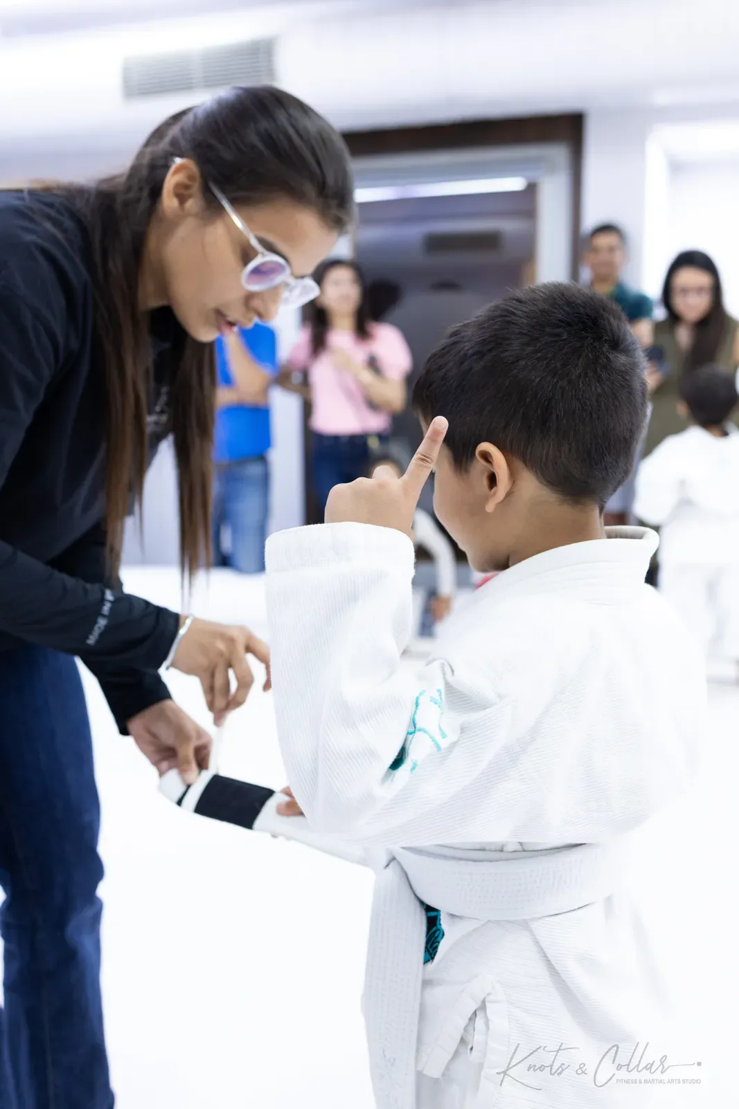 Kids competing at King of the Tatami (April 2025) at Knots & Collar, Defence Colony, New Delhi, India