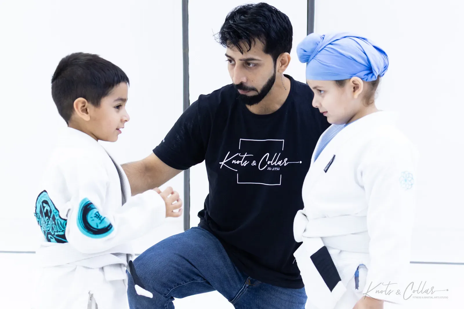 Kids competing at King of the Tatami (April 2025) at Knots & Collar, Defence Colony, New Delhi, India