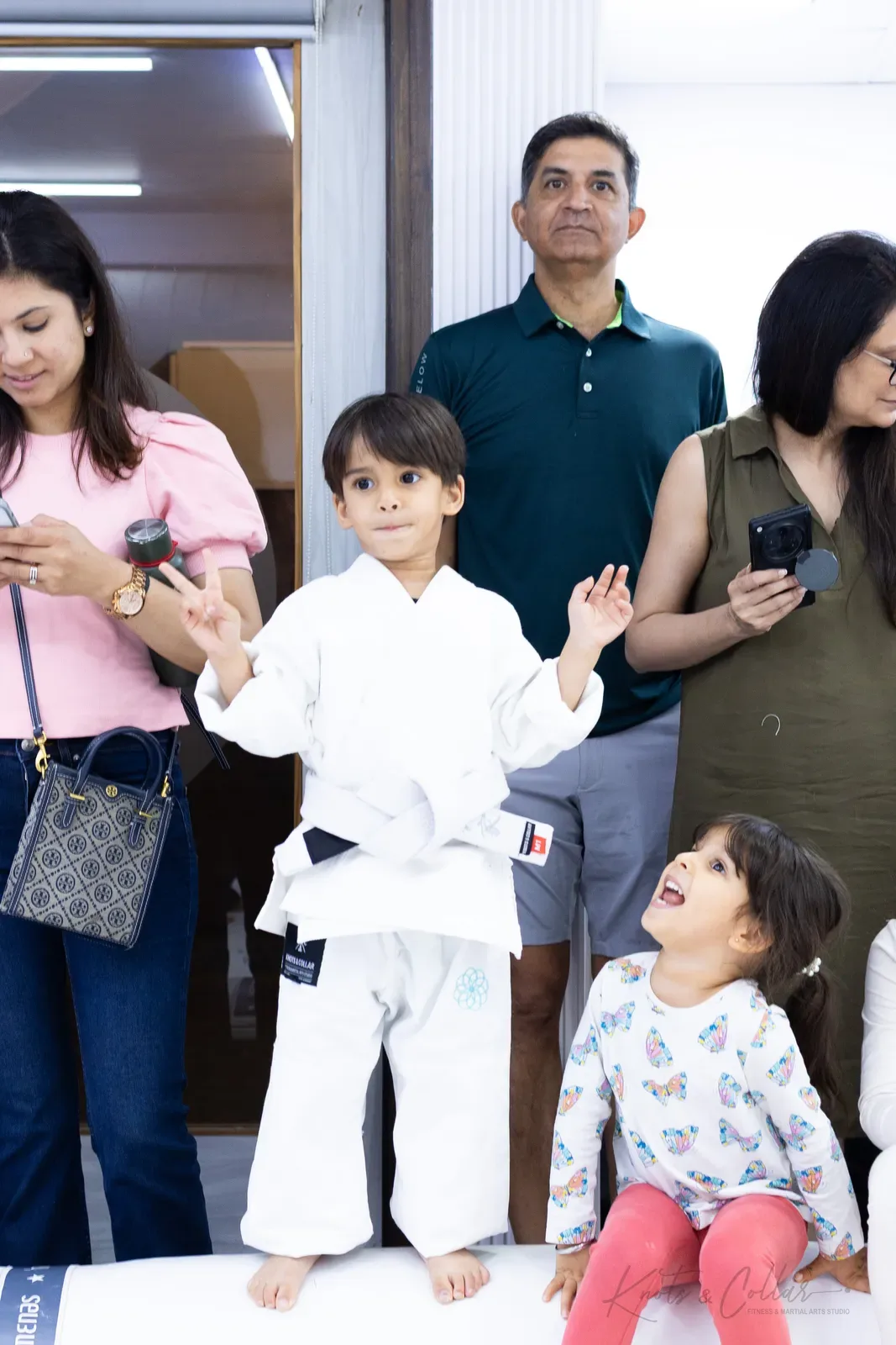 Kids competing at King of the Tatami (April 2025) at Knots & Collar, Defence Colony, New Delhi, India