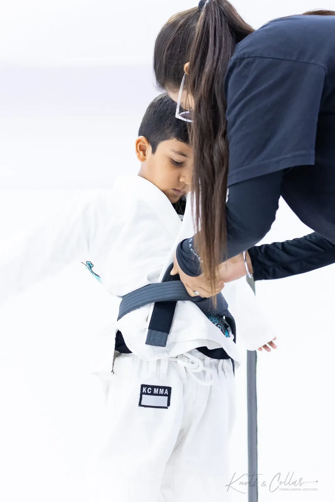 Kids competing at King of the Tatami (April 2025) at Knots & Collar, Defence Colony, New Delhi, India