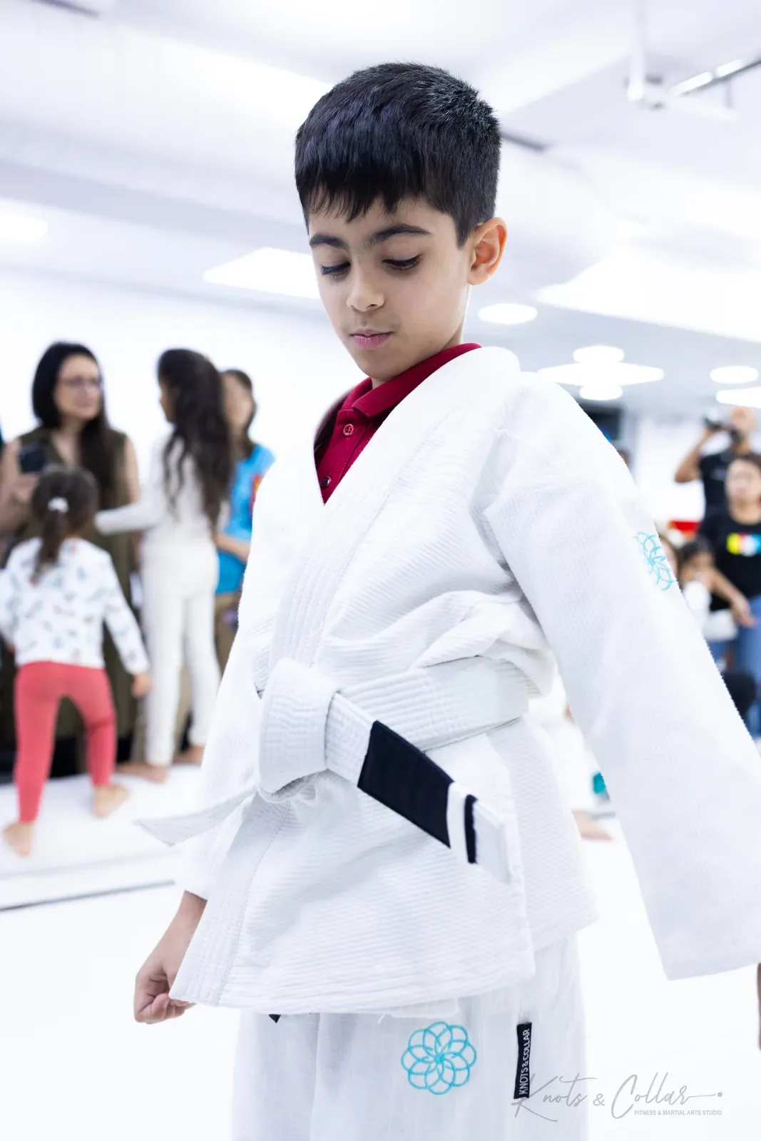 Kids competing at King of the Tatami (April 2025) at Knots & Collar, Defence Colony, New Delhi, India
