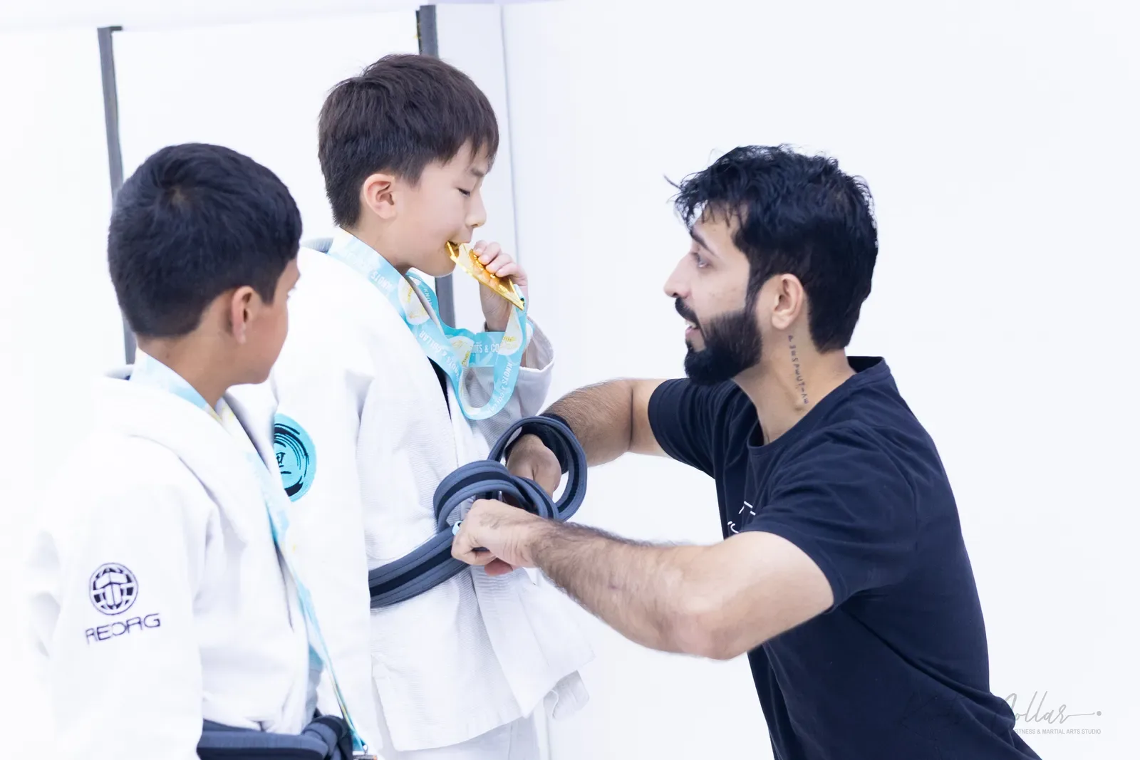 Kids competing at King of the Tatami (November 2025) at Knots & Collar, Defence Colony, New Delhi, India