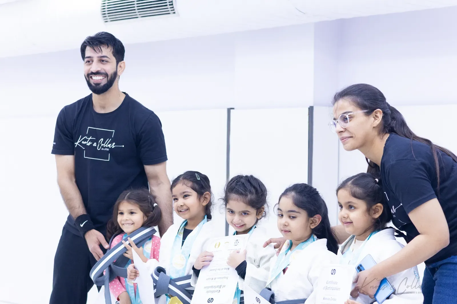 Kids competing at King of the Tatami (November 2025) at Knots & Collar, Defence Colony, New Delhi, India